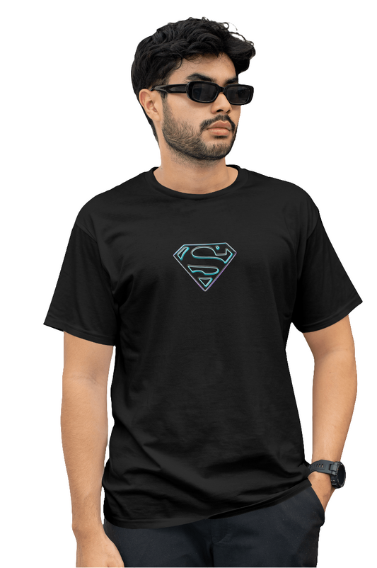 Neon Emblem Black Tee – The Power of Subtlety