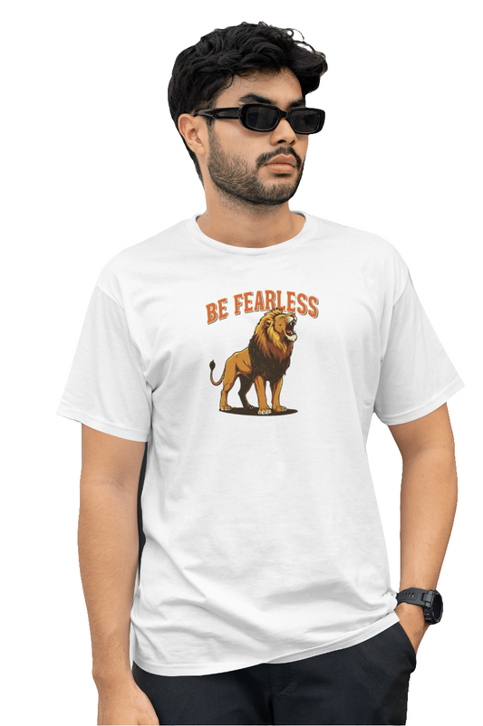 Be Fearless Lion Graphic Unisex T-Shirt – Black & White