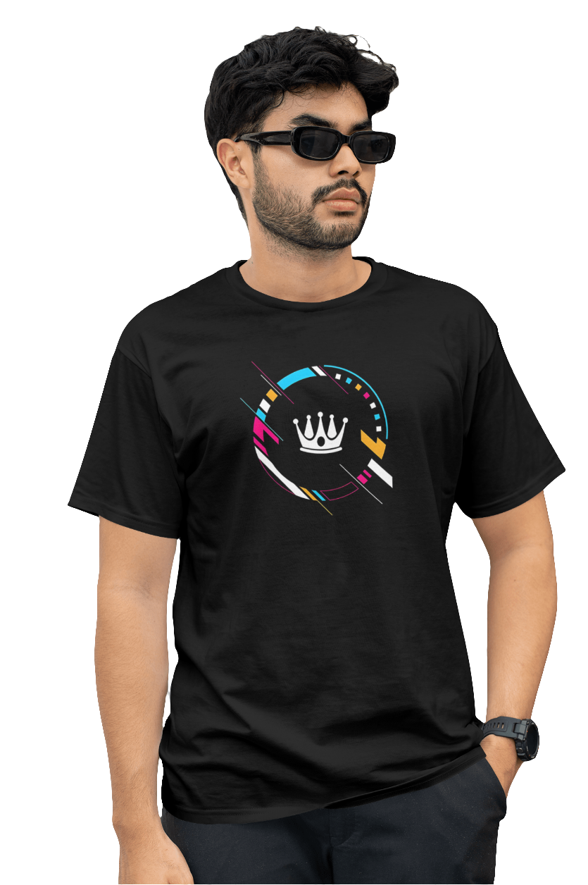 Crown Circuit Graphic Tee – Black