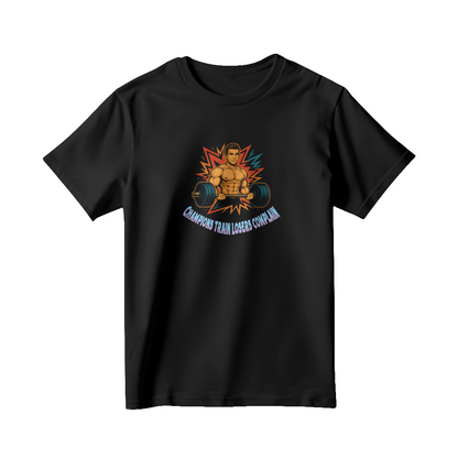Champions Train Graphic Tee – Motivational Gym Wear