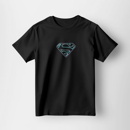 Neon Emblem Black Tee – The Power of Subtlety